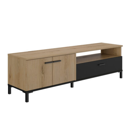 Trust Έπιπλο Τηλεόρασης 160x40x47εκ. Helvezia Oak / Black