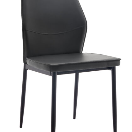 Alba καρέκλα μεταλλική 46x53x87cm Pu Γκρι