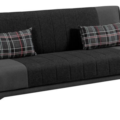 Chaplin καναπές κρεβάτι 188x80εκ. Γκρι σκούρο-Γκρι ανοιχτό