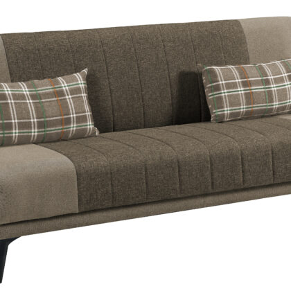 Chaplin καναπές κρεβάτι 188x80εκ. Μπεζ σκούρο-Καφεγκρί