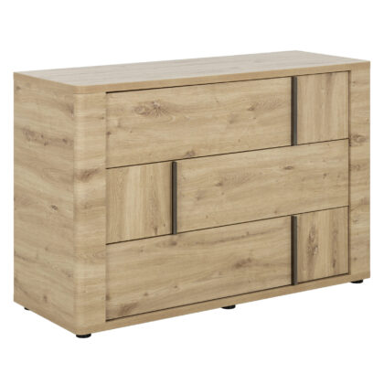 Confidence συρταριέρα με 3 συρτάρια 121x 45x80εκ. Artisan Oak