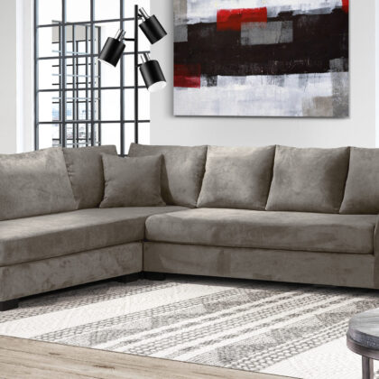 Diva Γωνιακός καναπές 277x214εκ. με αδιάβροχο ύφασμα Elephant