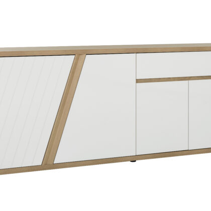 Epura μπουφές με 4 πόρτες και 1 συρτάρι 213x45x87εκ. Silva Oak / Λευκό