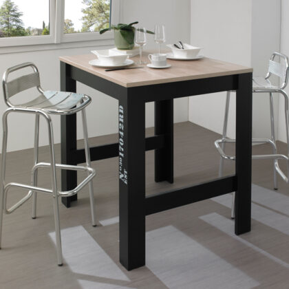 Exit Τραπέζι Ψηλό Επεκτεινόμενο 91(131)x80x95εκ. Ανοιχτό δρυς/Μαύρο