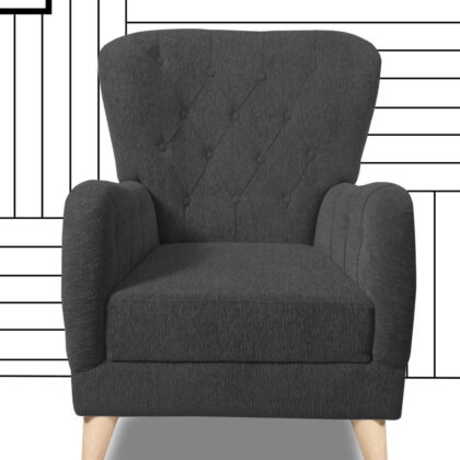 Kinda πολυθρόνα 69x75x107εκ. Γκρι