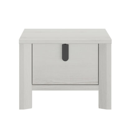 Lugano κομοδίνο με ένα συρτάρι 49x38x37εκ. Whitewashed Oak