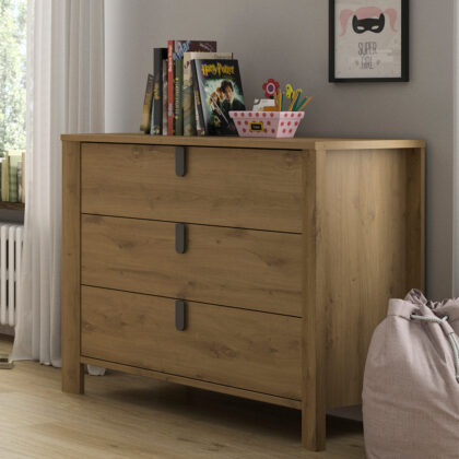 Lugano συρταριέρα με 3 συρτάρια 104x45x84εκ. Artisan Oak