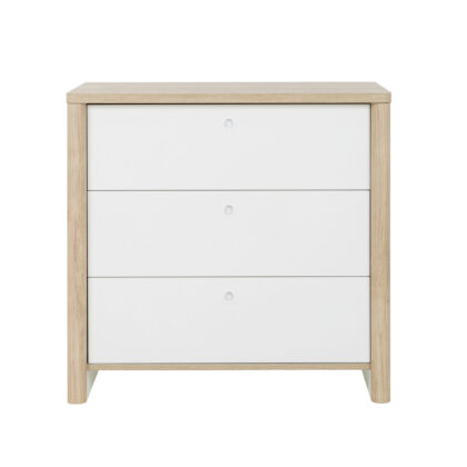 Matis συρταριέρα με 3 συρτάρια 84x45x80εκ. Natural Chestnut / Λευκό