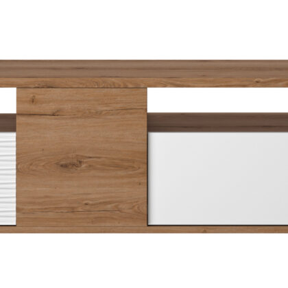 Otello έπιπλο τηλεόρασης 182x47x57εκ. Helvezia Oak / Λευκό