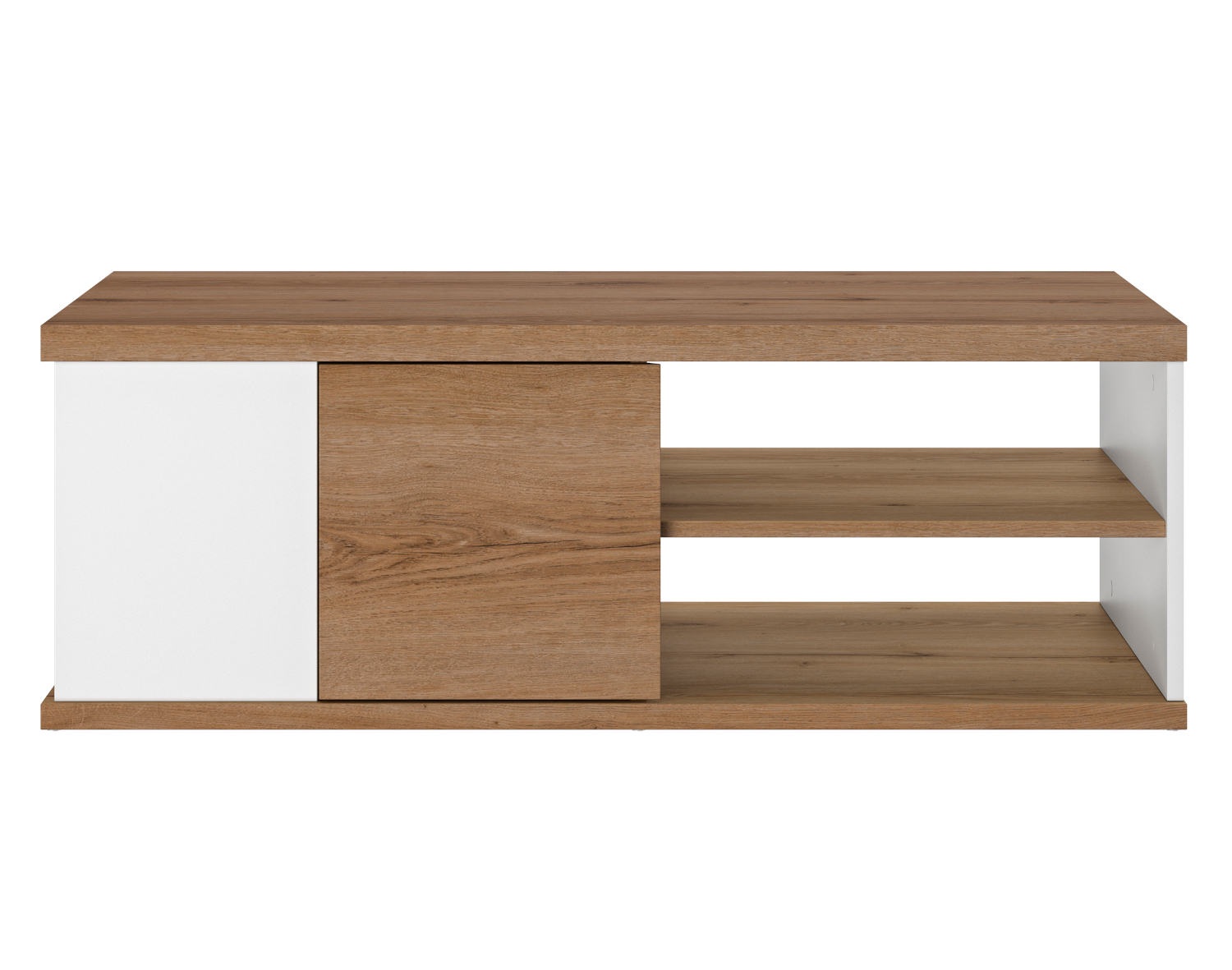 Otello τραπεζάκι σαλονιού 110x60x40εκ. Helvezia Oak / Λευκ΄ό