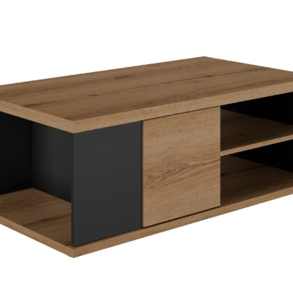 Otello τραπεζάκι σαλονιού 110x60x40εκ. Helvezia Oak / Μαύρο