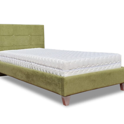 Remy Ντυμένο Κρεβάτι Μονό 100x215εκ. Ύφασμα Πράσινο ( για στρώμα 90x200εκ. )