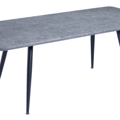 Rosa τραπέζι επεκτεινόμενο 160(200)x90εκ. Cement-Μαύρο