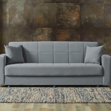 Sebastian καναπές κρεβάτι με αποθηκευτικό χώρο 210x78εκ. Γκρι Ανοιχτό