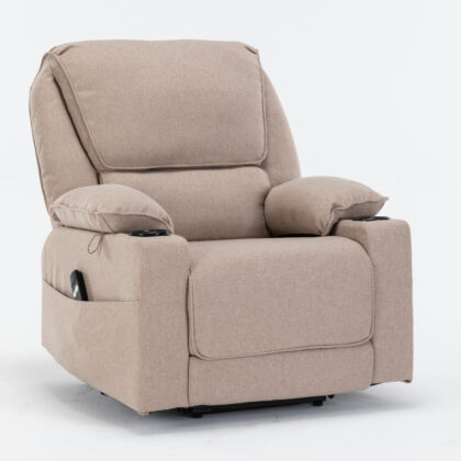 Selena πολυθρόνα relax lift 89x90x103εκ. με ηλεκτρική ανάκλιση Μπεζ ύφασμα