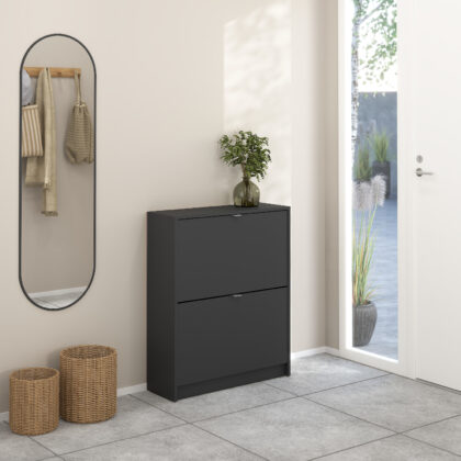 Shoes παπουτσοθήκη με 2 πτυσσόμενες πόρτες ( έως 12 ζευγάρια παπούτσια ) 70,3x24x85,2cm. Γκρι