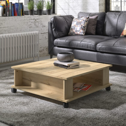 Lazio Τραπεζάκι σαλονιού "παλέτα" 80x80x30εκ. Helvezia Oak