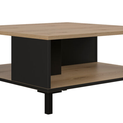 Trust Τραπεζάκι Σαλονιού 81x81χ36εκ. Helvezia Oak / Black