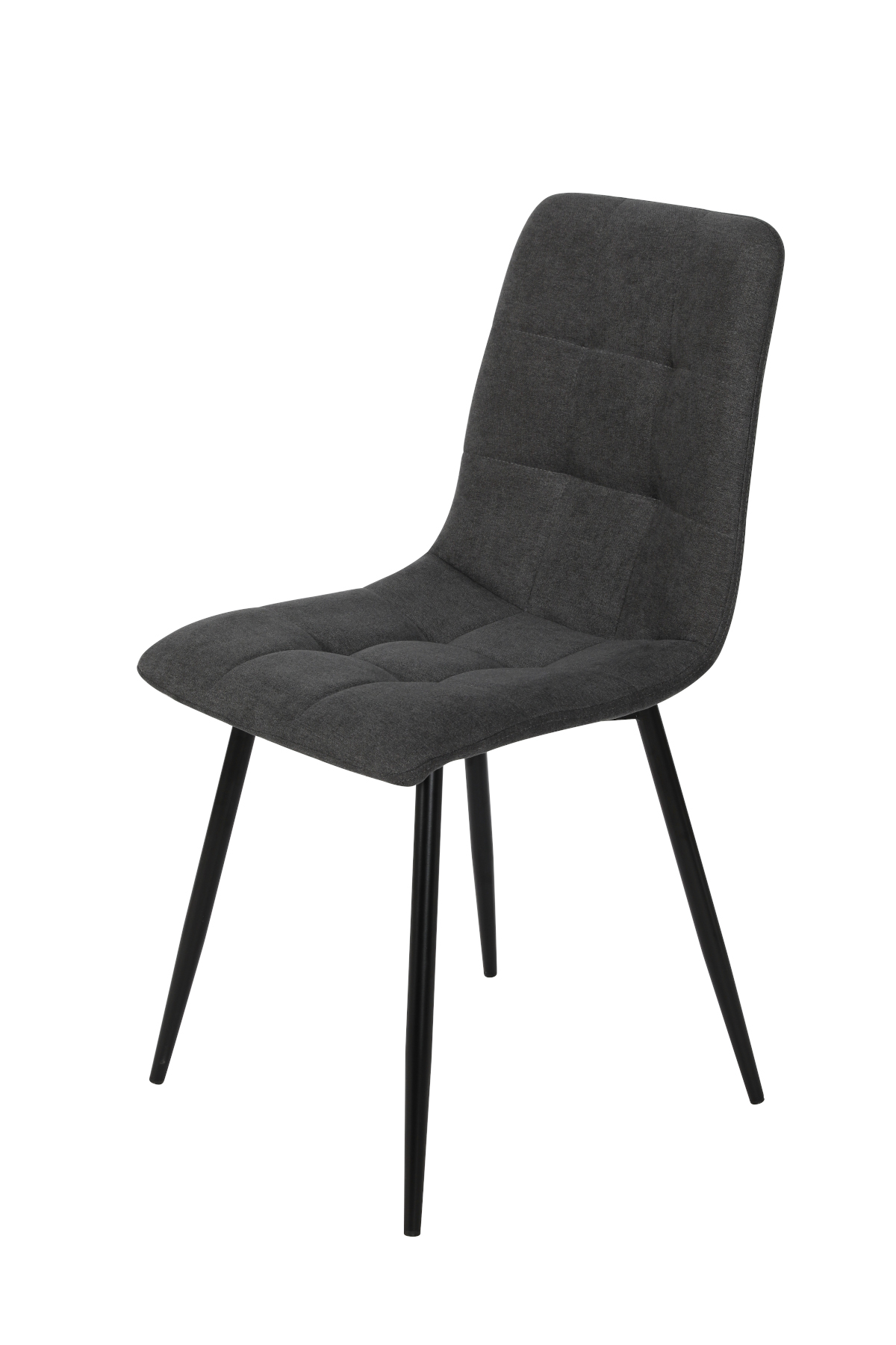 Amelia Καρέκλα μεταλλική επενδεδυμένη με ύφασμα Σκούρο Γκρι 46x57x87εκ.