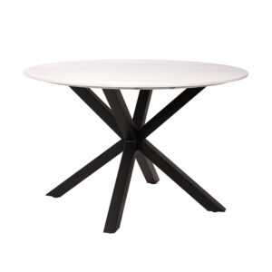 Τραπέζι Norma λευκό μάρμαρο 120 x  x 75 Sintered stone, Μέταλλο Λευκό