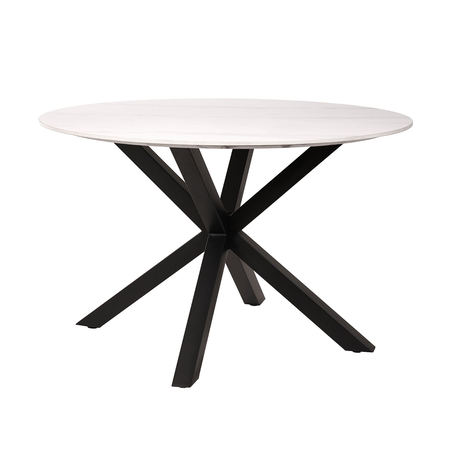 Τραπέζι Norma λευκό μάρμαρο 120 x x 75 Sintered stone, Μέταλλο Λευκό