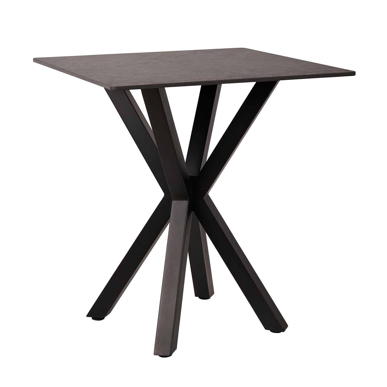 Τραπέζι Alberto τσιμέντο 70 x 70 x 76 Sintered stone, Μέταλλο Τσιμέντο