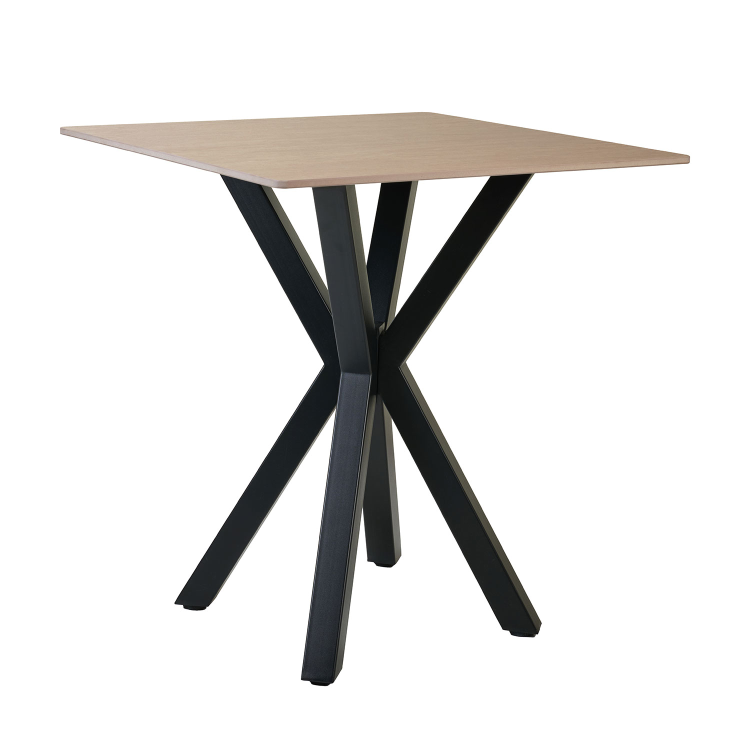 Τραπέζι Alberto Μπεζ Πέτρα 70 x 70 x 76 Sintered stone, Μέταλλο Μπεζ Πέτρα