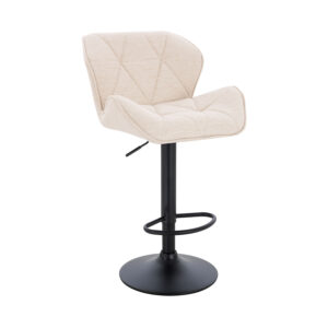 Σκαμπό Comfort ύφασμα μπεζ 53 x 52 x 91-111 Μέταλλο, Ύφασμα Μπεζ