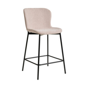 Σκαμπό Melina-Bar μπεζ 55 x 48 x 95 Μέταλλο, Ύφασμα Μπεζ