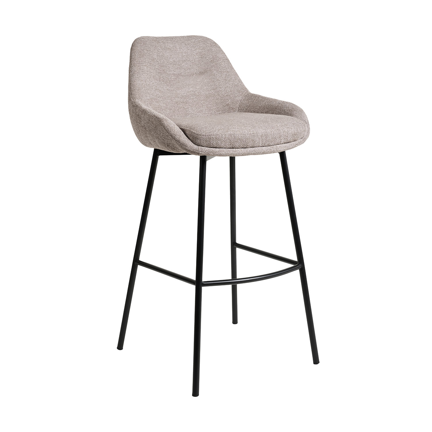 Σκαμπό Roko ύφασμα γκρεζ 49 x 53 x 97 Μέταλλο, Ύφασμα ΓΚΡΕΖ