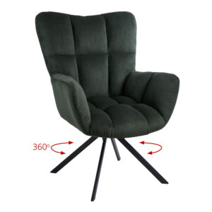 Πολυθρόνα Hilda Κυπαρισσί 62 x 72 x 88 Βελούδο, Μέταλλο Κυπαρισσί