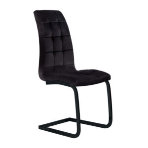 Καρέκλα Semina Velvet Μαύρο 42 x 43 x 101 Ύφασμα, Χρώμιο Μαύρο