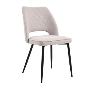 Καρέκλα Kristy ανοιχτό μπεζ 45 x 57 x 83 Μέταλλο, Ύφασμα Ανοιχτό μπεζ