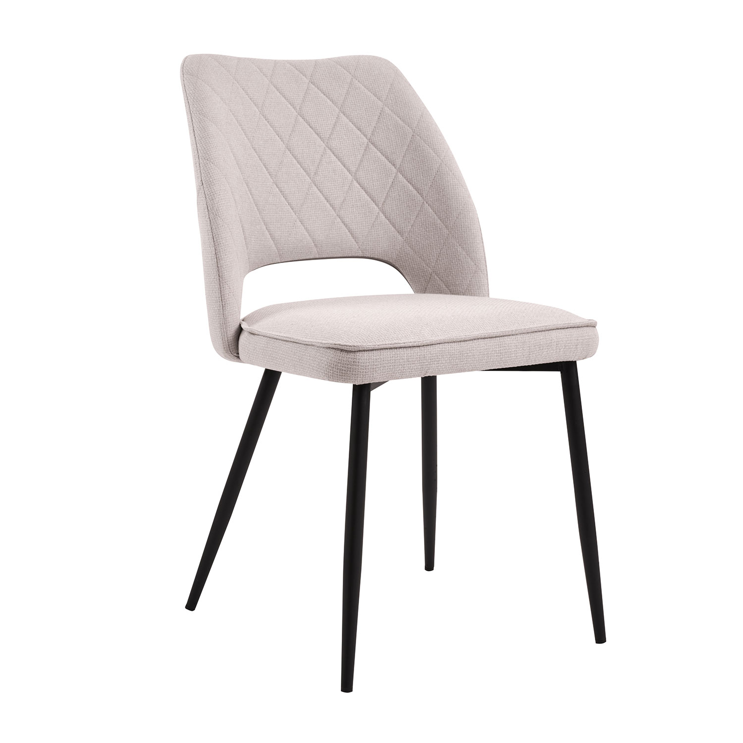 Καρέκλα Kristy ανοιχτό μπεζ 45 x 57 x 83 Μέταλλο, Ύφασμα Ανοιχτό μπεζ