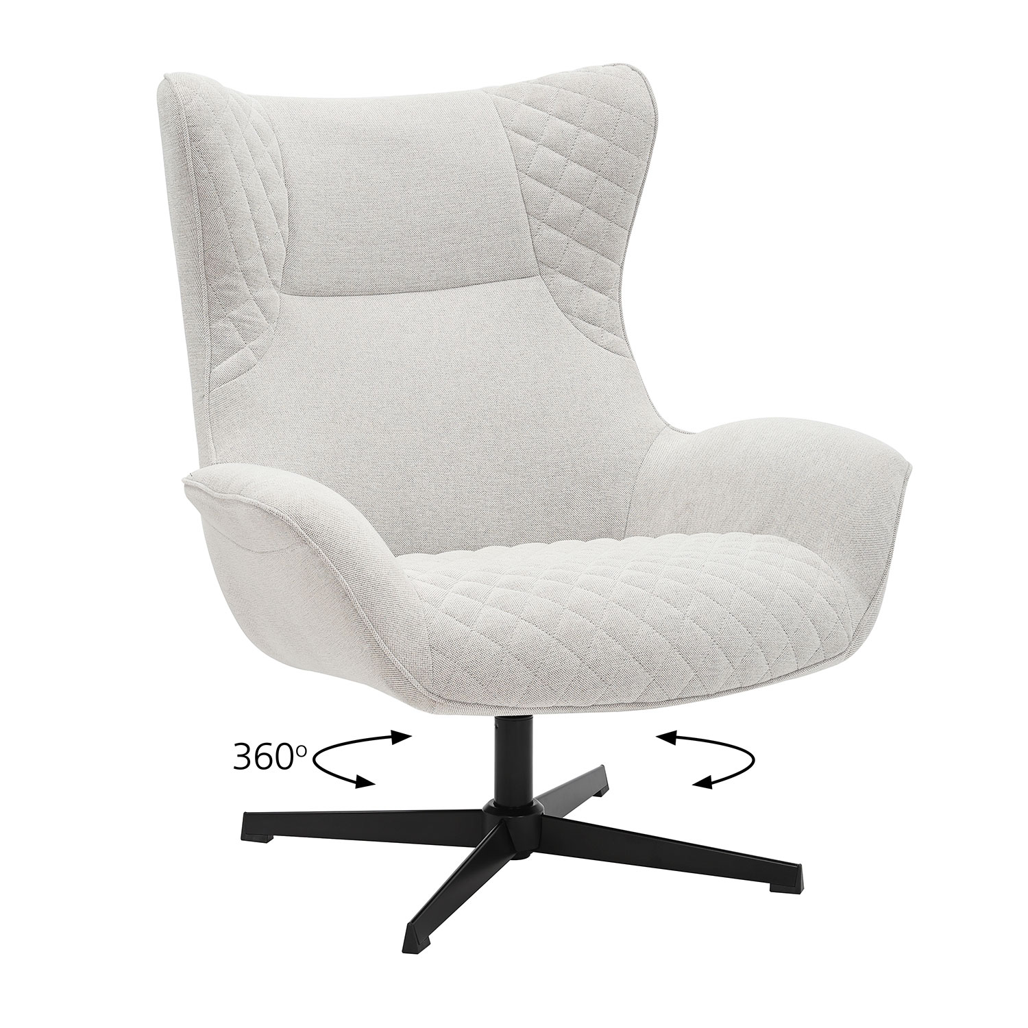 Πολυθρόνα Gossip μπεζ-καφέ 90 x 87 x 105 Μέταλλο, Ύφασμα Μπεζ-Καφέ