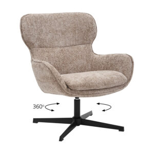 Πολυθρόνα Margo γκρεζ 73 x 79 x 88 Μέταλλο, Ύφασμα ΓΚΡΕΖ