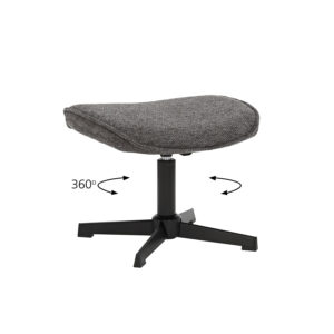 Υποπόδιο Rumi γκρι 46 x 36 x 36 Μέταλλο, Ύφασμα Γκρι