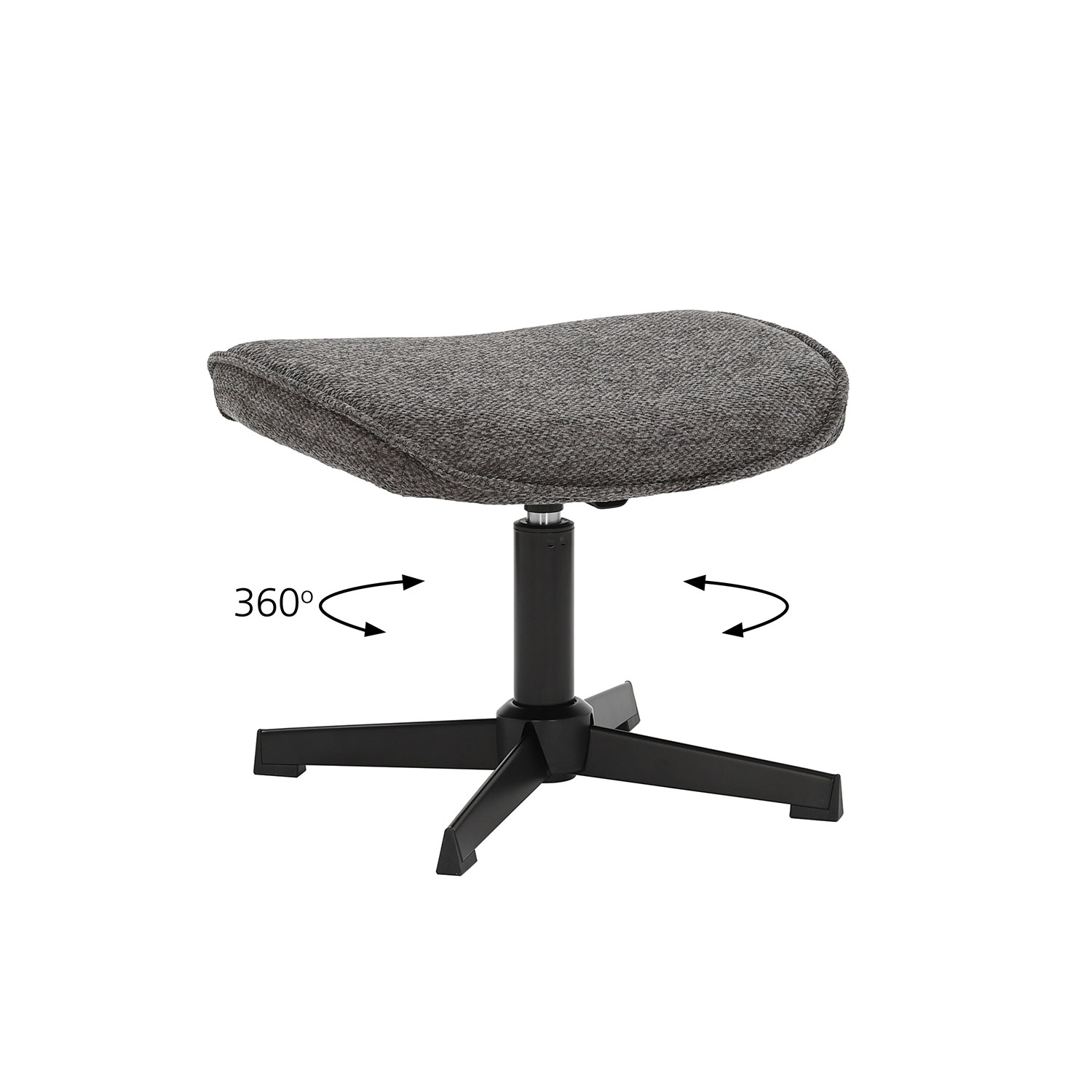 Υποπόδιο Rumi γκρι 46 x 36 x 36 Μέταλλο, Ύφασμα Γκρι