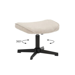 Υποπόδιο Rumi μπεζ 46 x 36 x 36 Μέταλλο, Ύφασμα Μπεζ