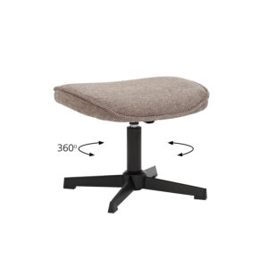 Υποπόδιο Rumi μόκα 46 x 36 x 36 Μέταλλο, Ύφασμα Μόκα