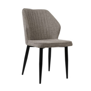 Καρέκλα Rihanna γκρεζ 49 x 61 x 84 Μέταλλο, Ύφασμα ΓΚΡΕΖ