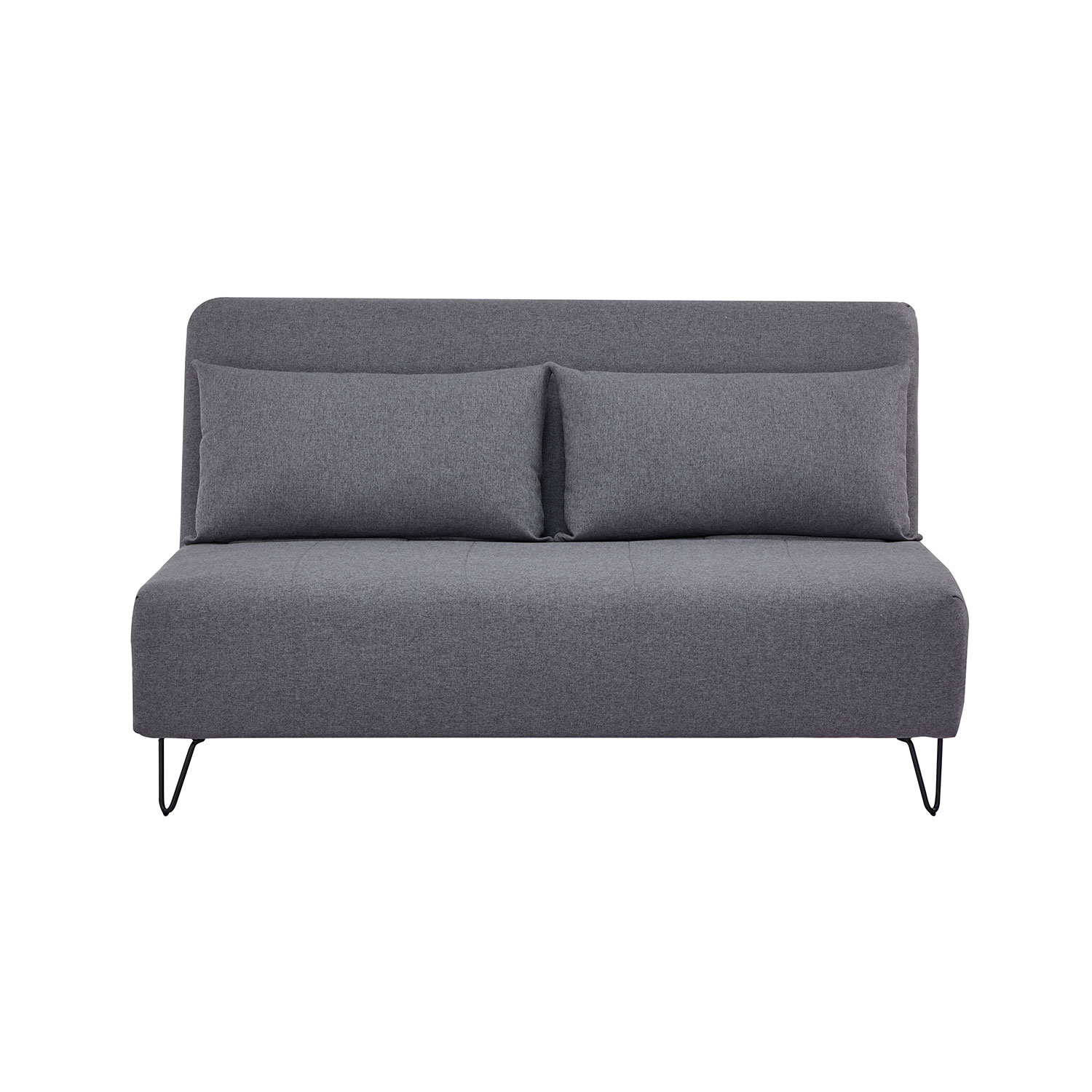 Καναπές - Κρεβάτι Duo γκρι 141 x 90 x 81 Ξύλο, Μέταλλο, Ύφασμα Γκρι