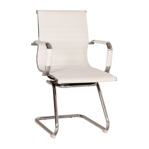 Καρέκλα Γραφείου Sienna Λευκό 55 x 54 x 90 Χρώμιο, Τεχνόδερμα PU Λευκό