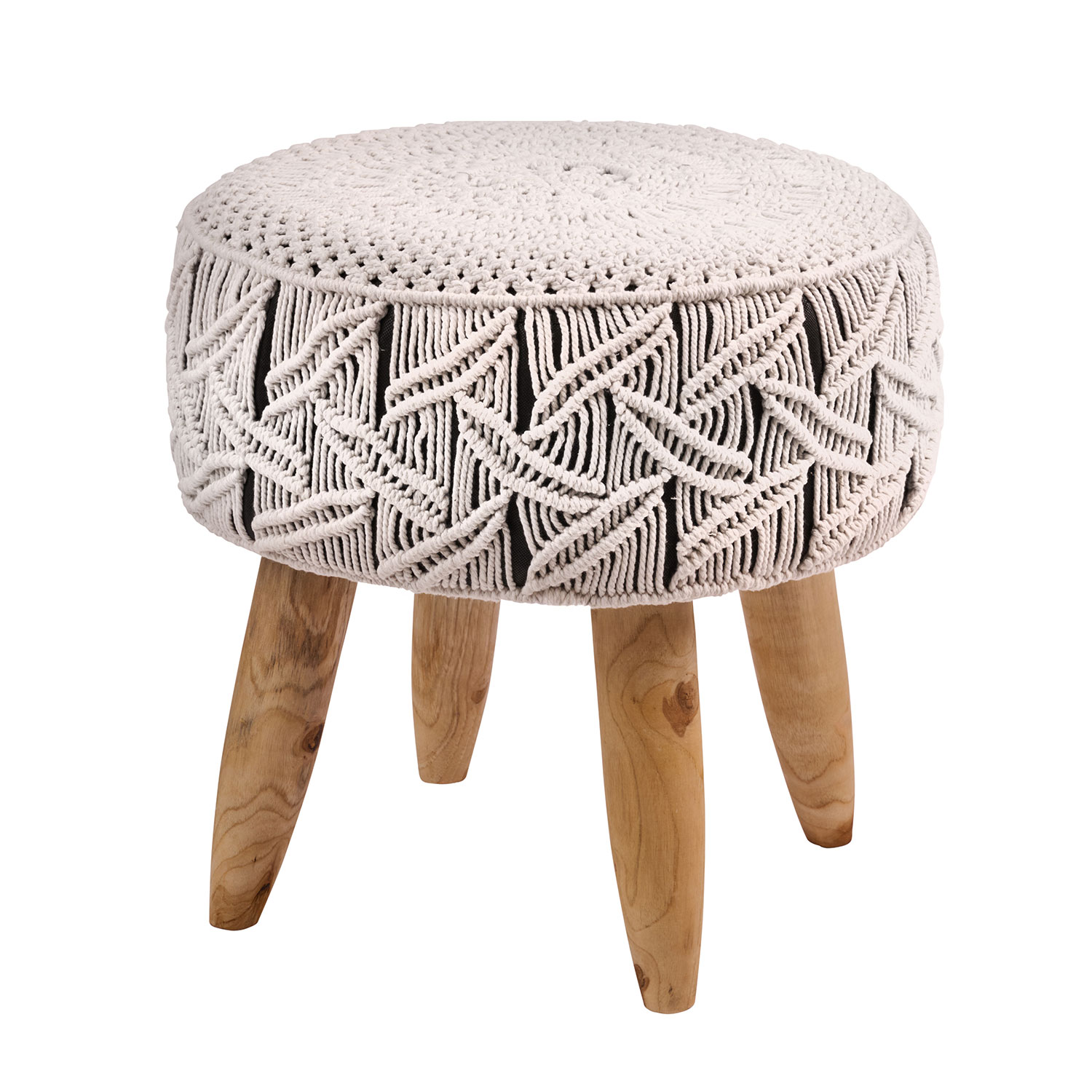 Σκαμπό Kiwi 47 x x 47 TEAK Λευκό