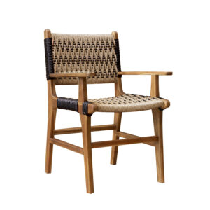 Πολυθρόνα LOTUS φυσικό 54 x 62.5 x 87 TEAK Μπεζ-Μαύρο