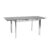 Τραπέζι Alpino Γκρι 120(180) x 80 x 76 Μέταλλο, Γυαλί Γκρι