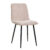 Καρέκλα Paolina μπεζ 42 x 53 x 87 Μέταλλο, Ύφασμα Μπεζ